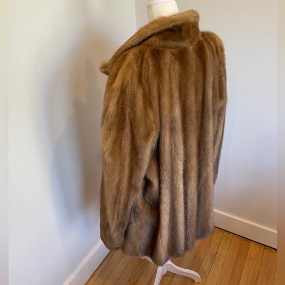 Men’s Golden Mink Fur Car Coat Jacket - XL - Picture 2 of 11